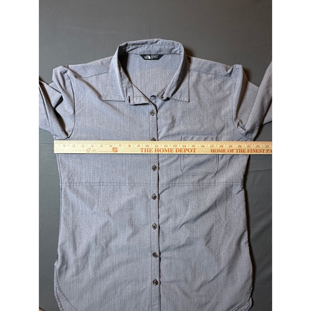 The North Face Women's Gray Long Sleeve Button Down Hiking Shirt Size Large - Picture 3 of 11